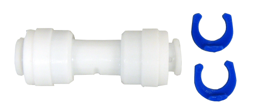 Conector union plastico 1/4 x 1/4 Pulg manguera